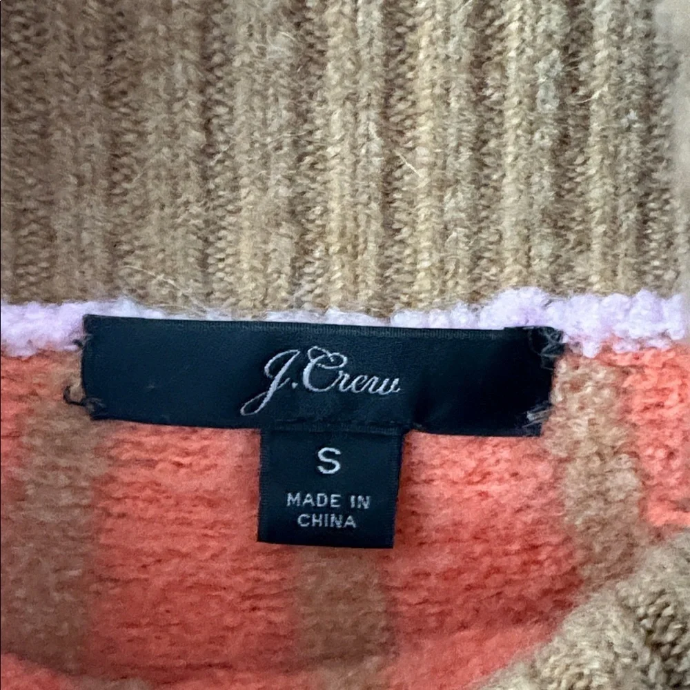 J. Crew Women’s Turtleneck Sweater Size Small Wool Blend Neapolitan Ice Cream - Picture 5 of 6